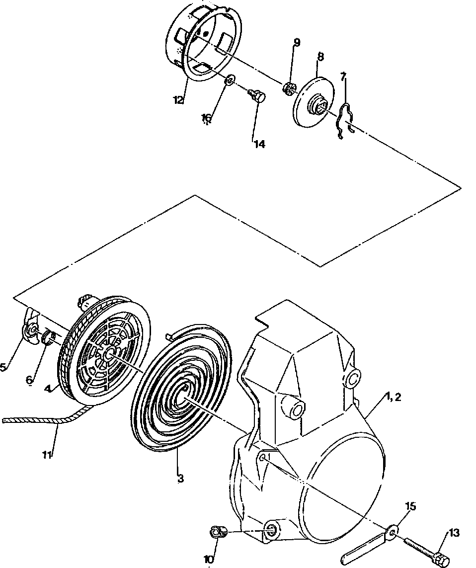 Recoil starter widetrak