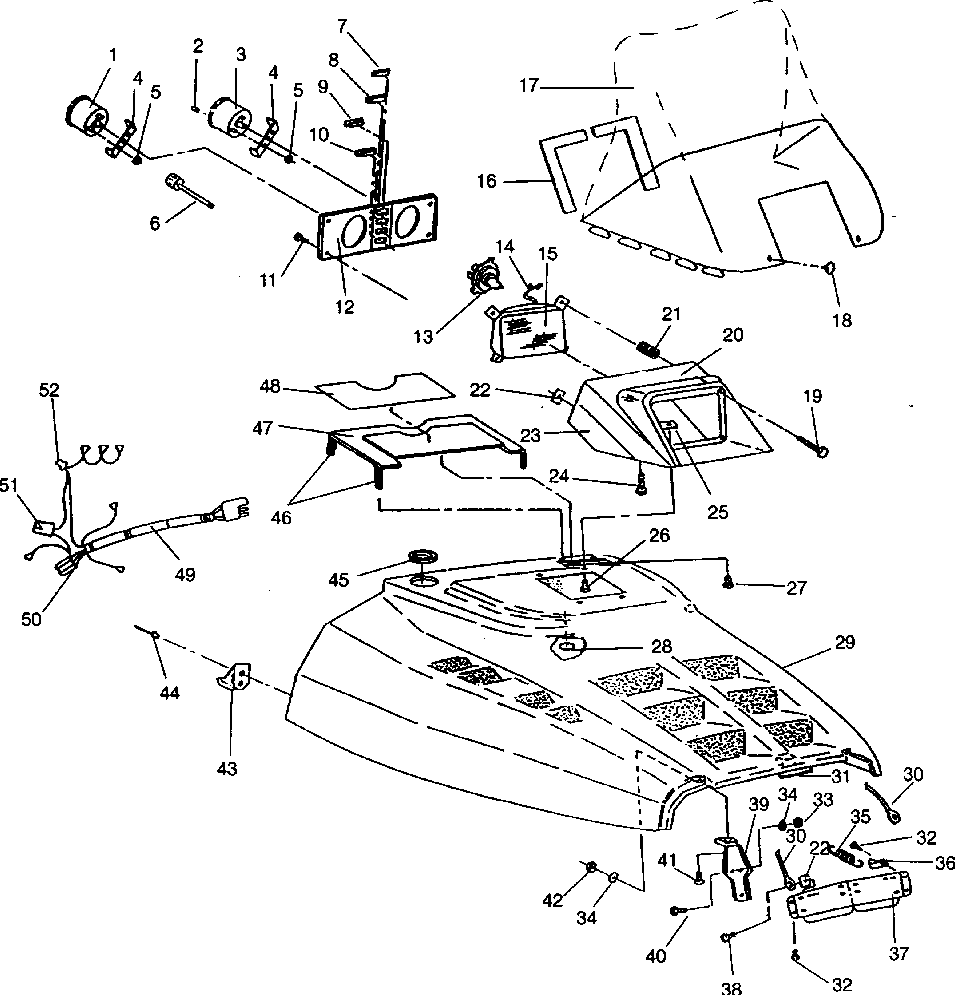 Hood assembly storm 0940782 and storm sks 0940582