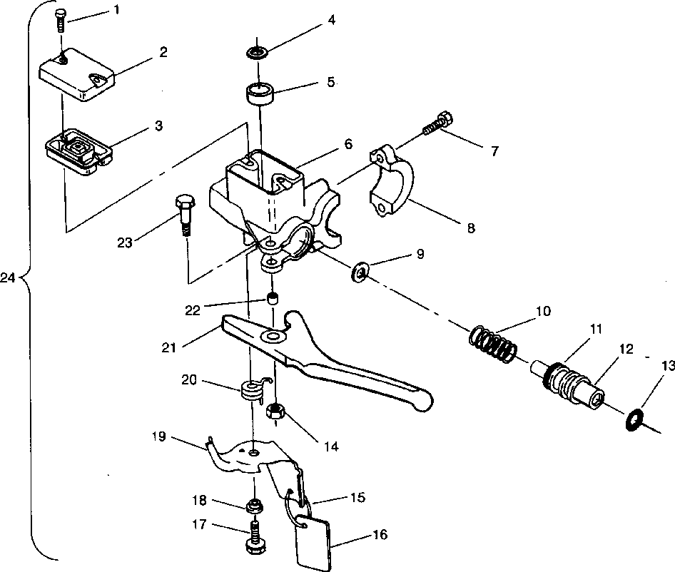 Master cylinder assembly storm 0940782 and storm sks 0940582