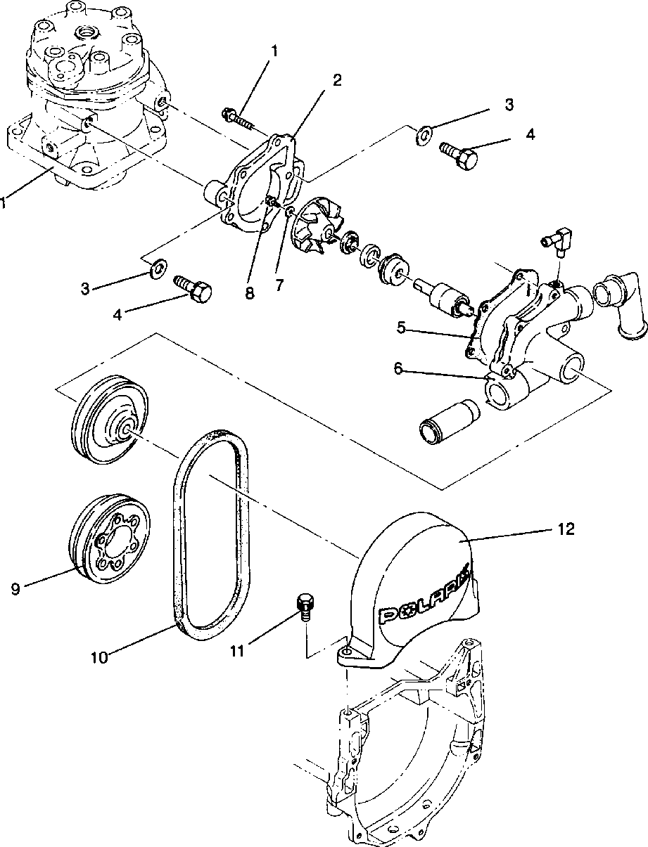 Water pump storm 0940782 and storm sks 0940582