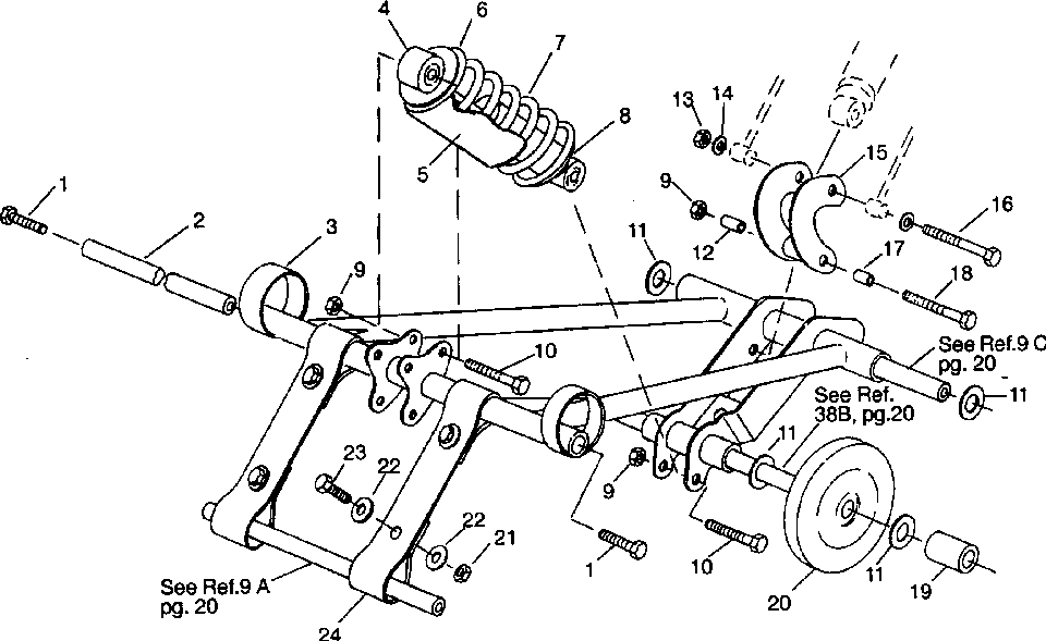 Front torque arm assembly storm 0940782 and storm sks 0940582