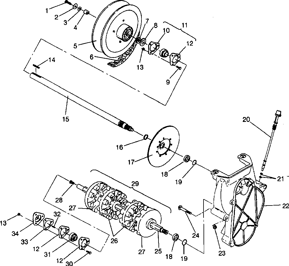 Drive train assembly storm 0940782 and storm sks 0940582