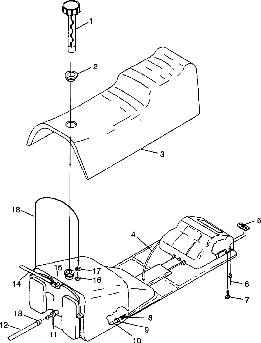 Seat and gas tank - e980143