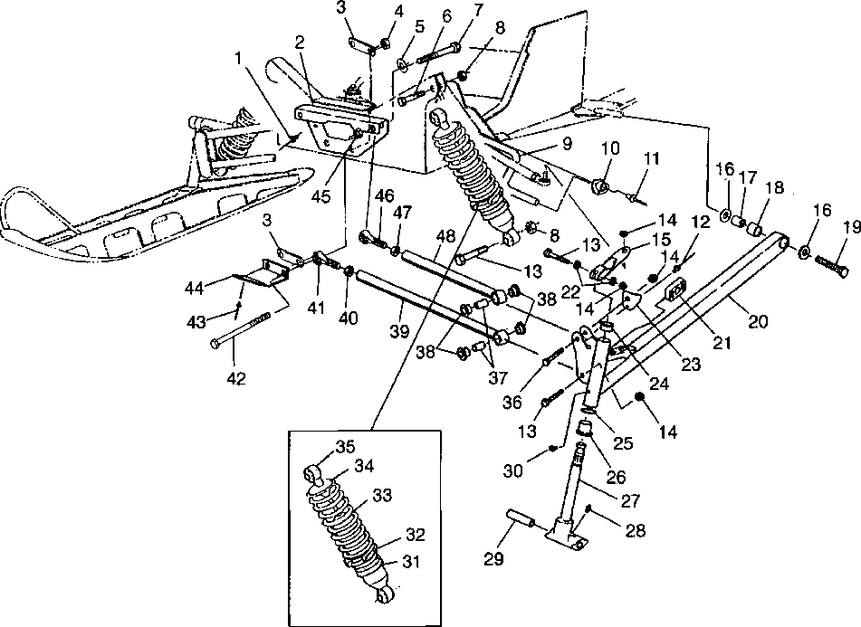 Front suspension and ski - e980958