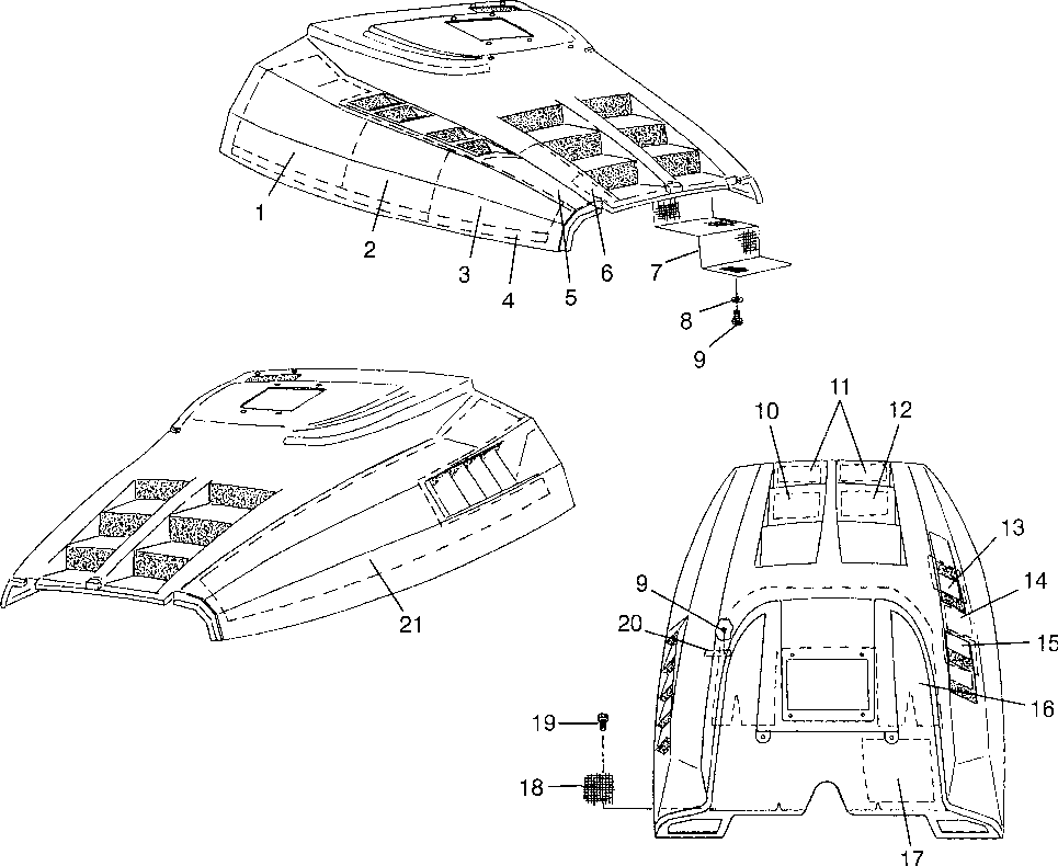 Hood - foam_foil 700 xc 0981766 and european 700 xc e981766