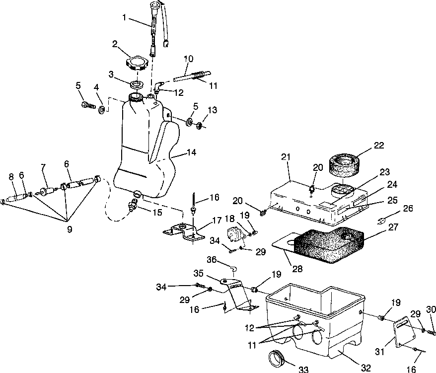 Oil tank _ air box - 0982761