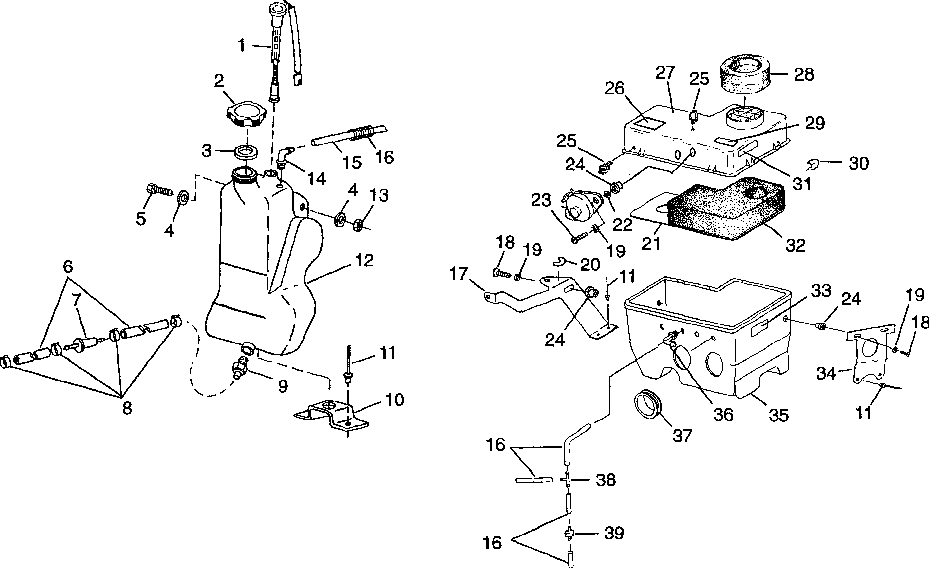 Oil tank _ air box 500 indy 0982764(a)(b) and european 500 indy e982764a