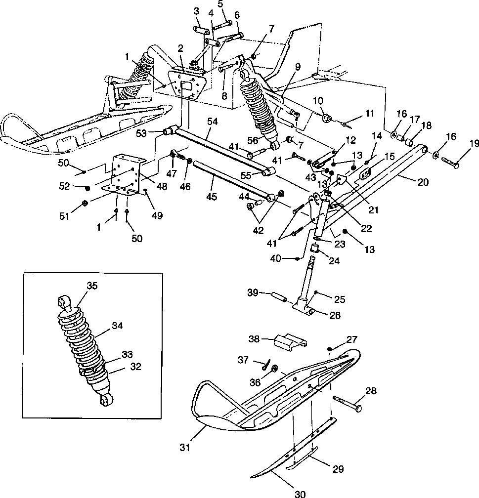 Front suspension and ski classic 0983865