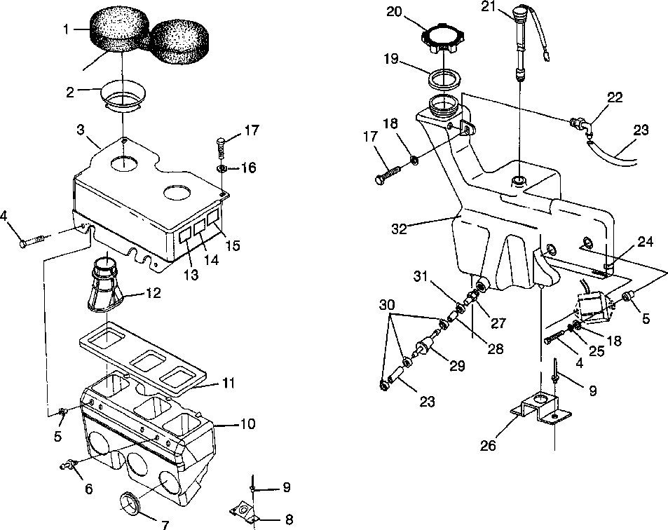 Oil tank _ air box - 0985378