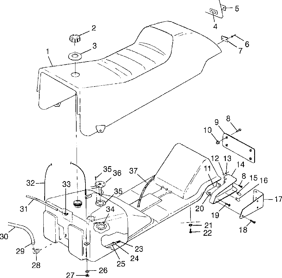 Seat and gas tank 600 xcr 0985677