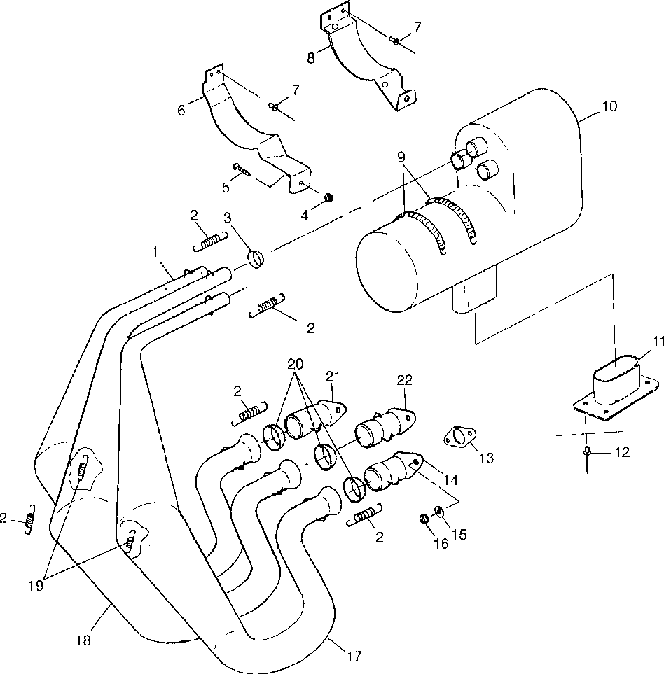 Exhaust system 600 xcr 0985677