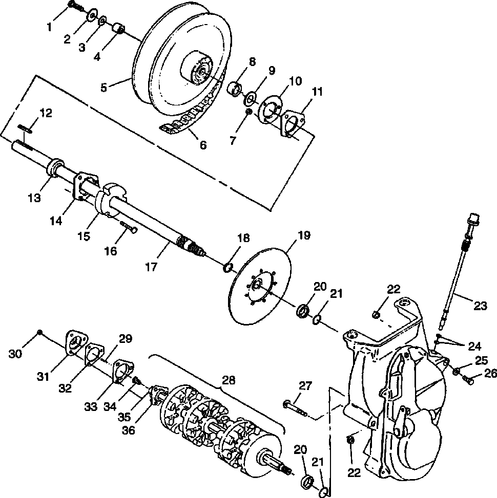 Drive train 700 xcr 0985678(a) and european 700 xcr e985678