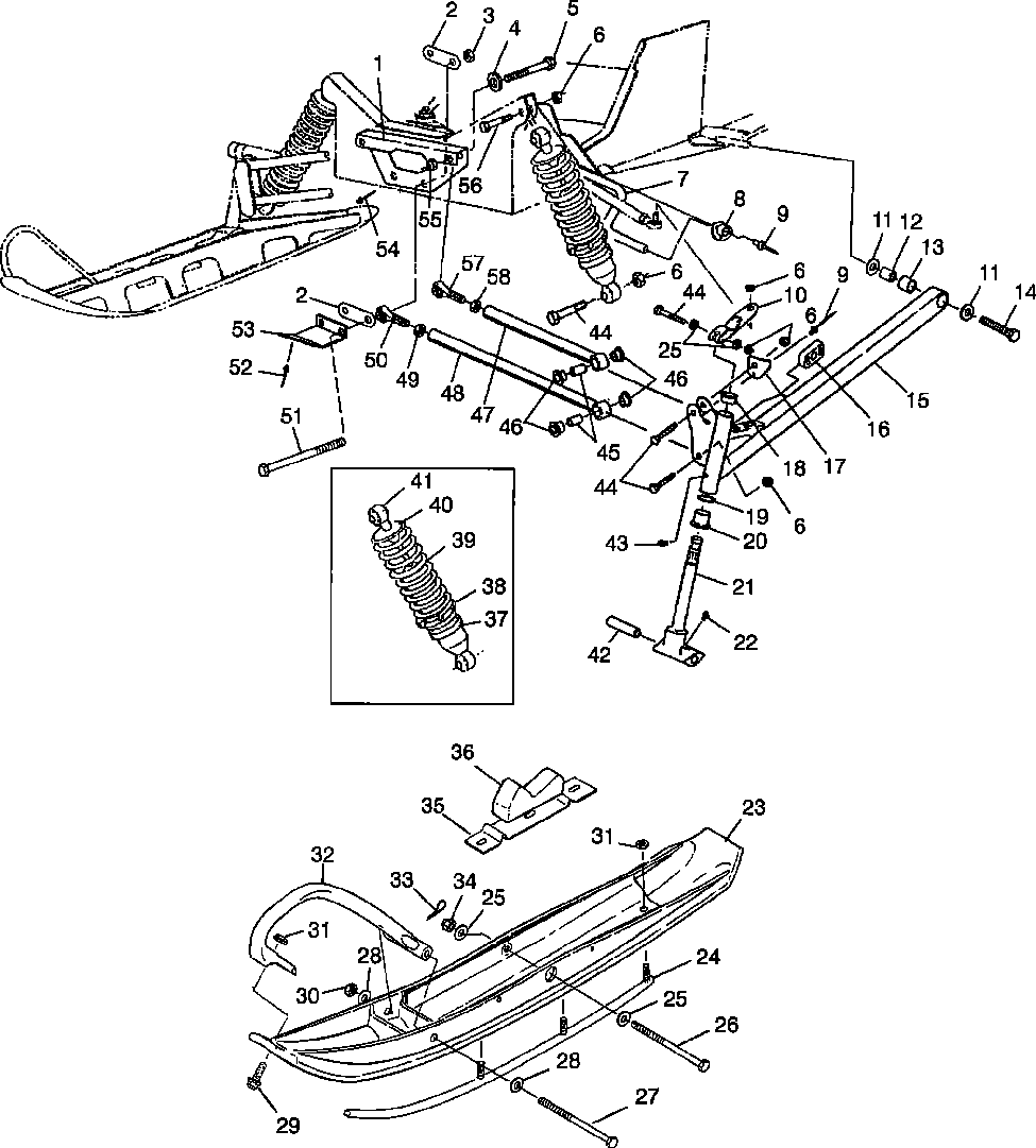 Front suspension and ski - 0985776