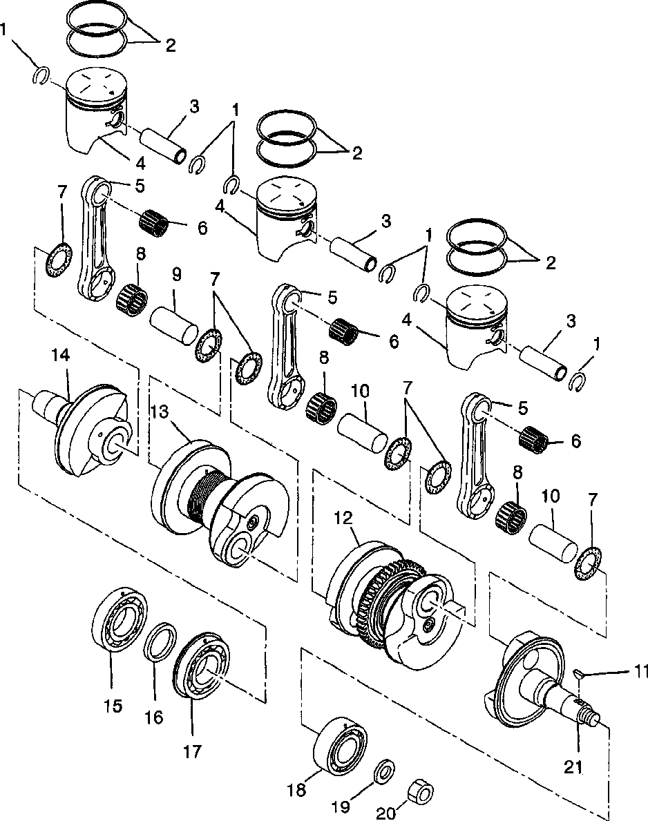 Piston and crankshaft ultra 0986778