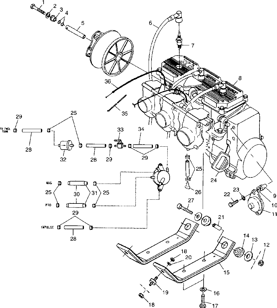 Engine mounting - 099ab6as