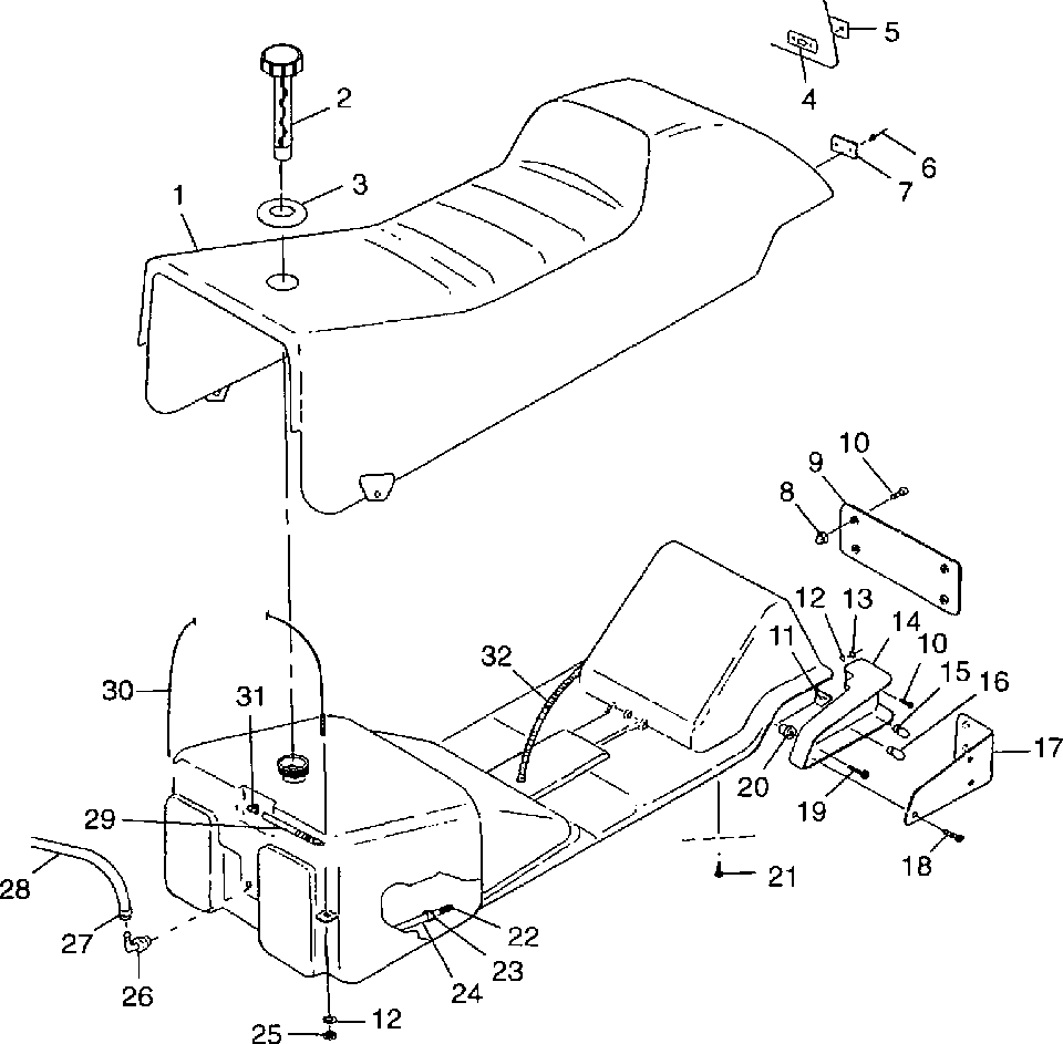 Seat and gas tank - 099ab6as