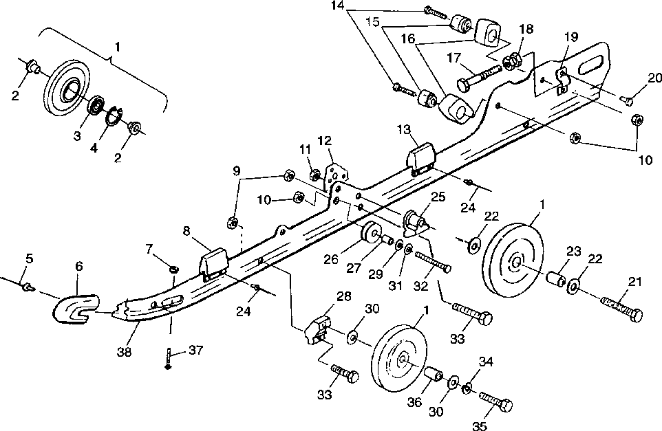 Rail mounting (suspension) - 099ab8as