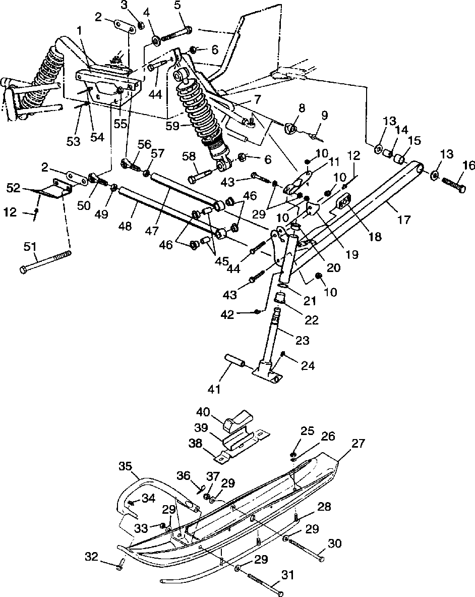 Front suspension and ski - 099ab8as