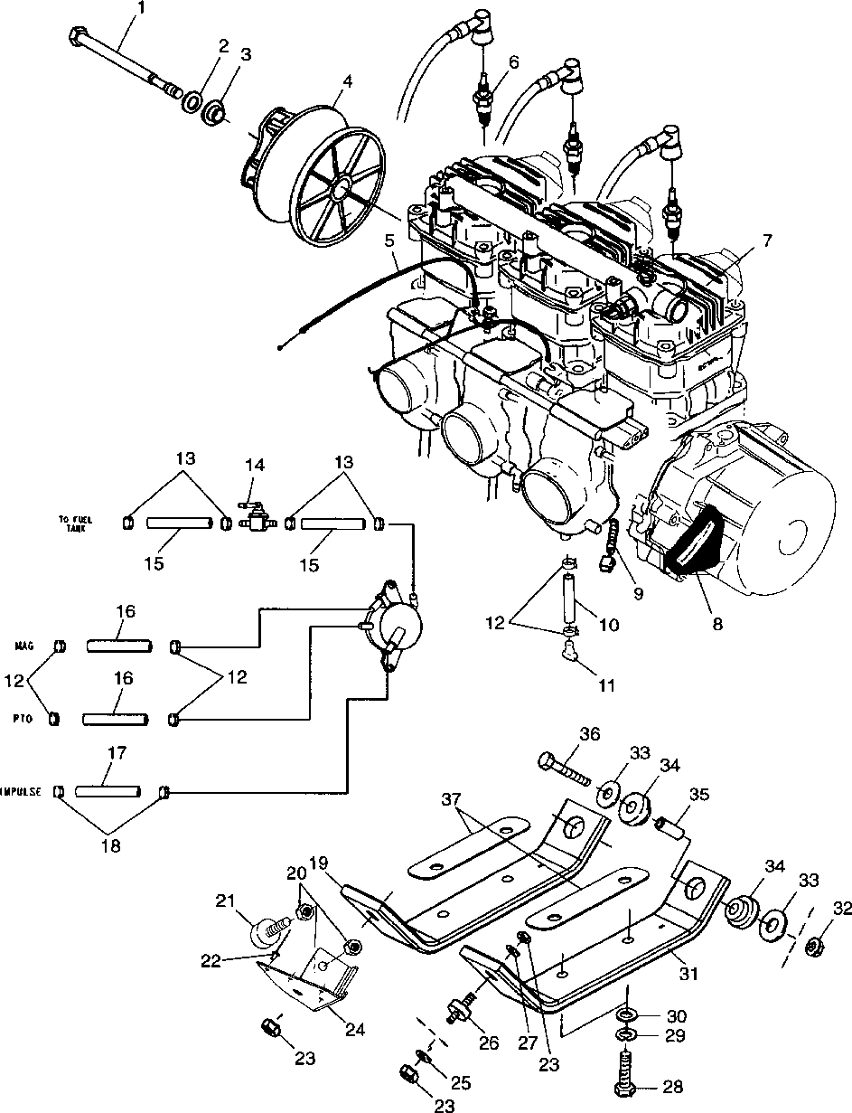 Engine mounting - 099ab8as