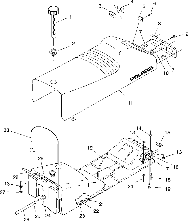 Seat and gas tank - 099eb4esa