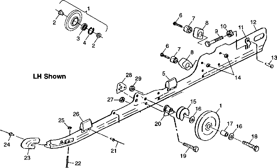 Rail mounting (suspension) - 099er4bs