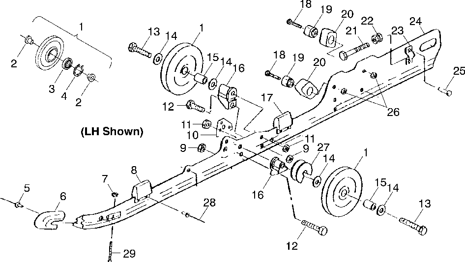 Rail mounting (suspension) - 099et4esa