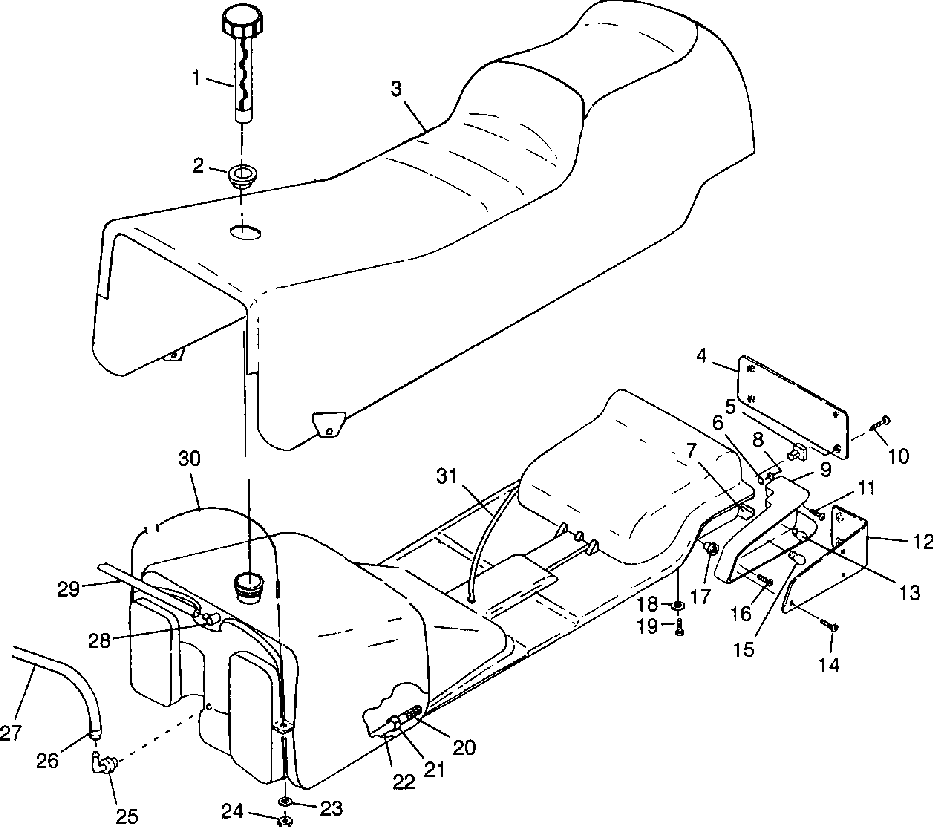 Seat and gas tank - 099et4es