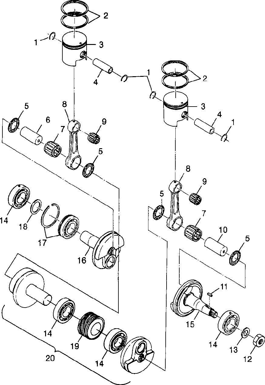 Piston and crankshaft - 099et4esa