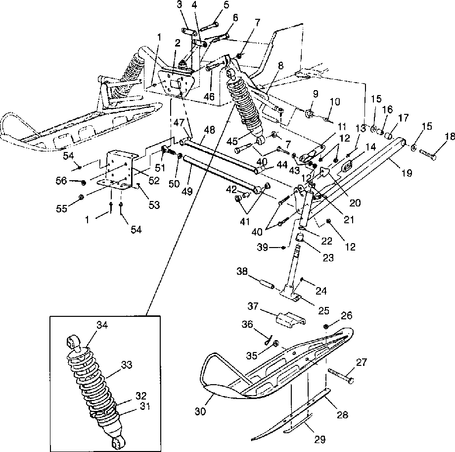 Front suspension and ski - 099et4esa