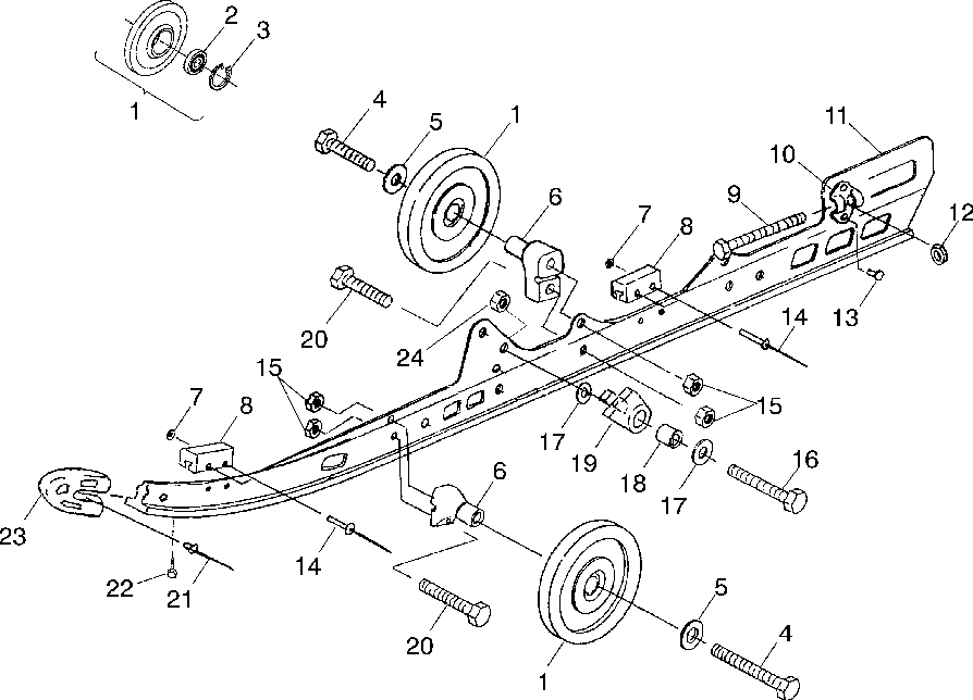 Rail mounting (suspension) - 099ld3as