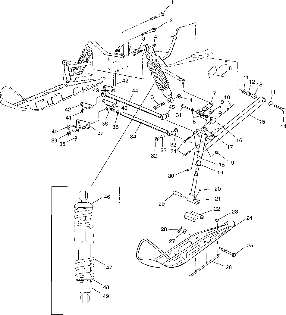 Front suspension and ski - 099sb4ds