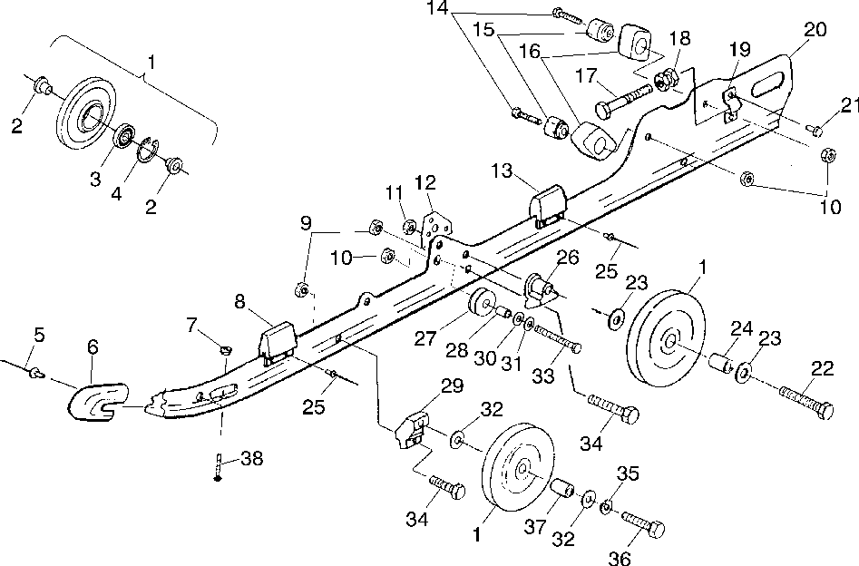 Rail mounting (suspension) - 099sp5as