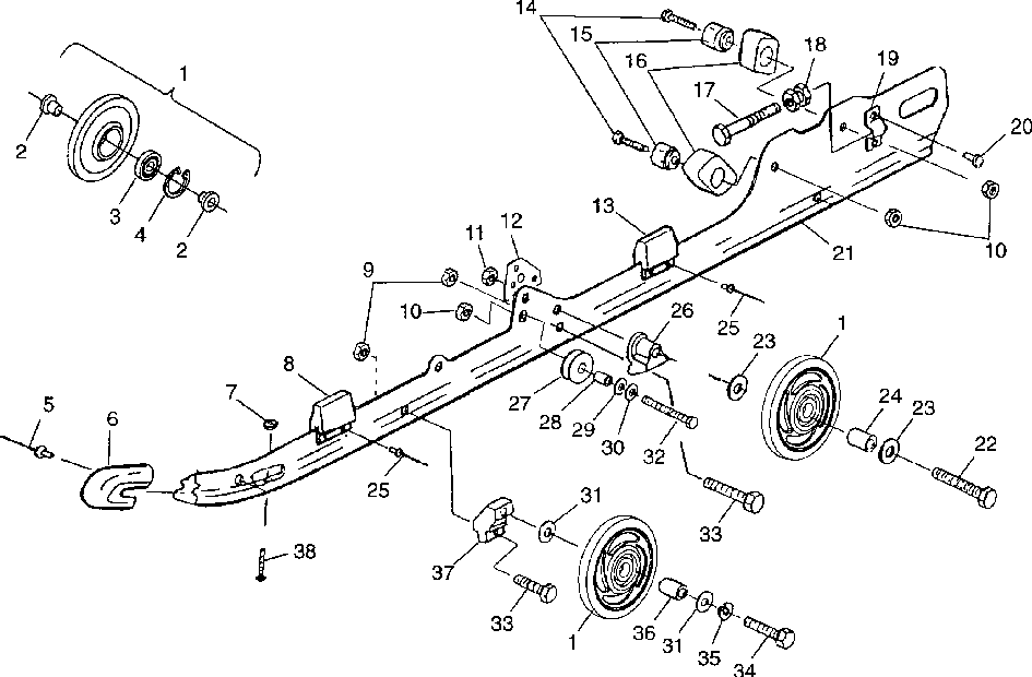 Rail mounting (suspension) - 099sp6ds