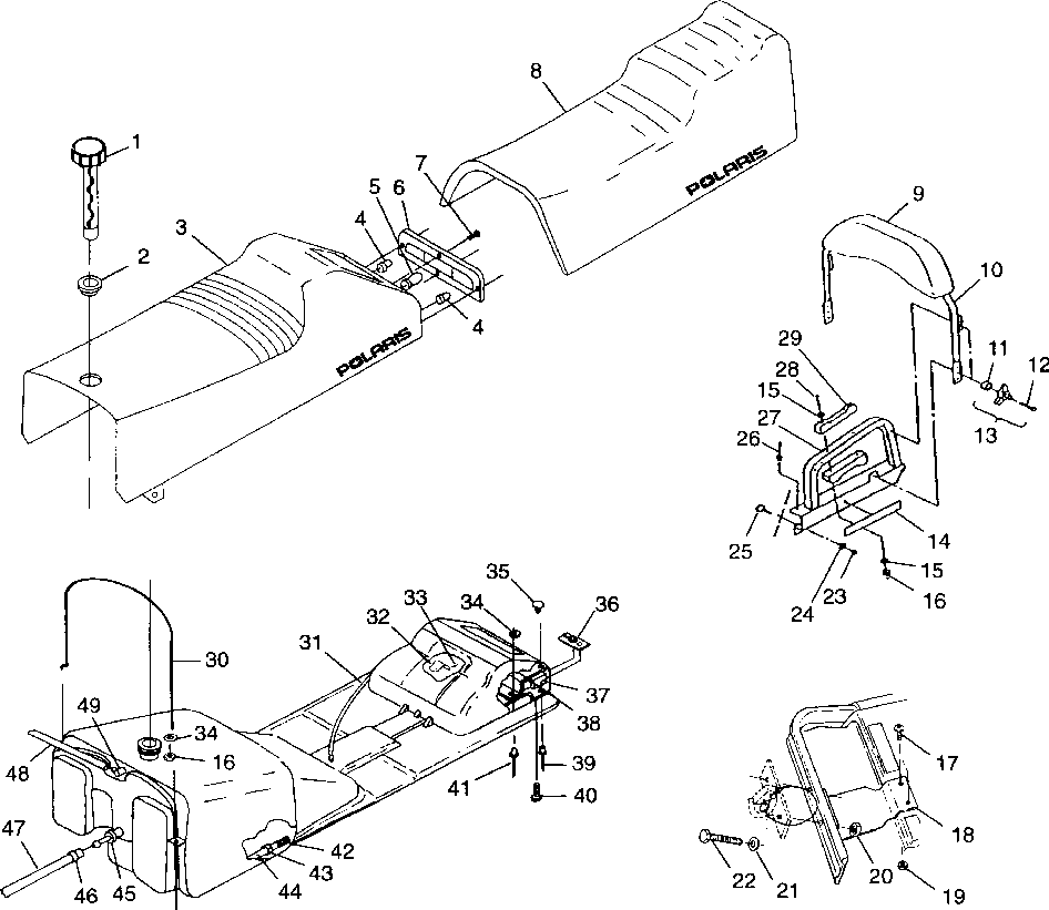 Seat and gas tank - e99ss5bu