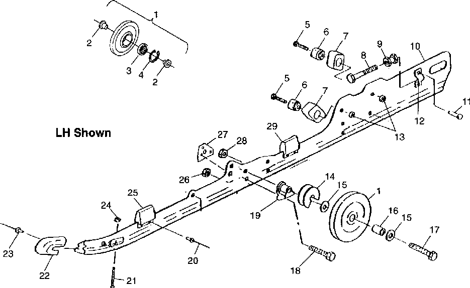 Rail mounting (suspension) - 099sr7asa