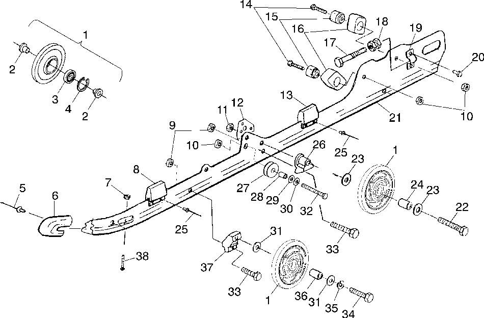 Rail mounting (suspension) - 099sx4cs