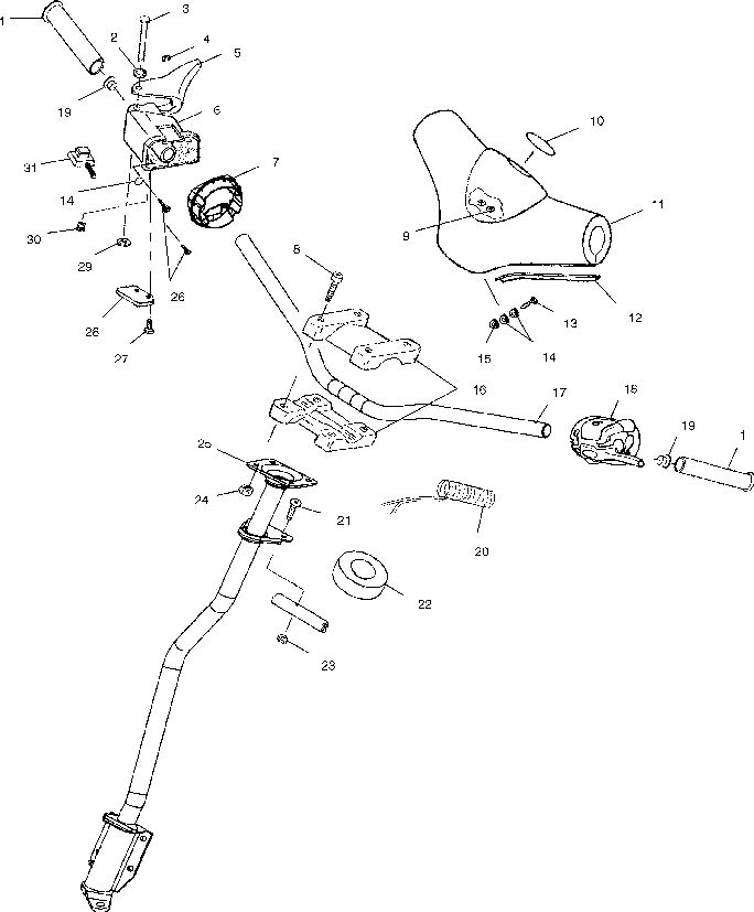 Steering - handlebar - 099sx4cs