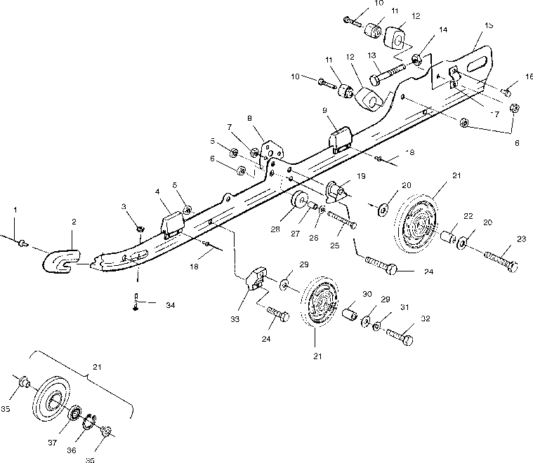 Rail mounting (suspension) - 099sx4fs