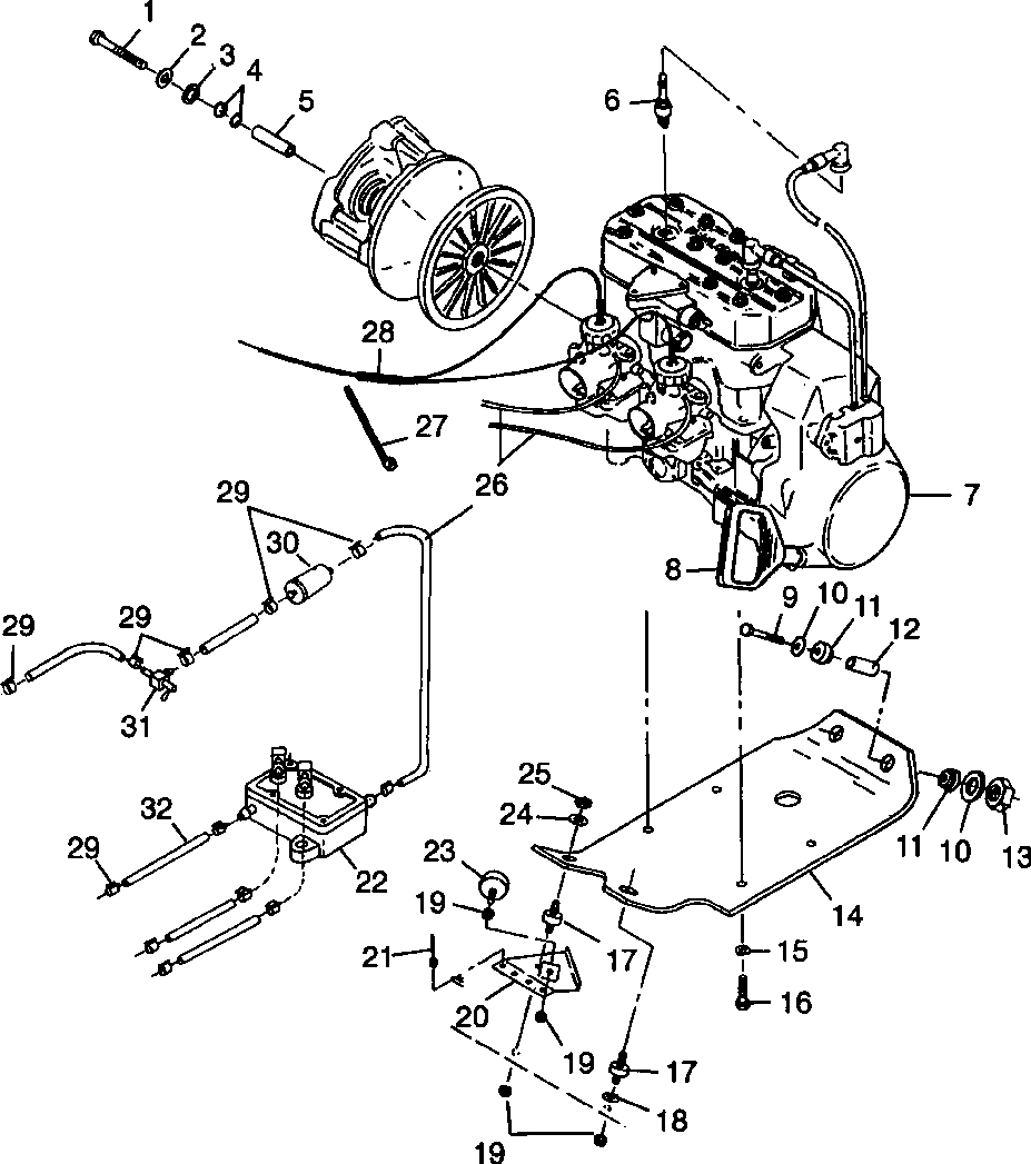 Engine mounting widetrak lx 0982065 and european widetrak lx e982065