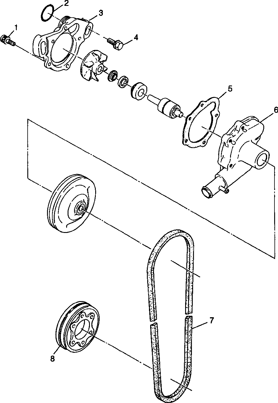 Water pump widetrak lx 0982065 and european widetrak lx e982065