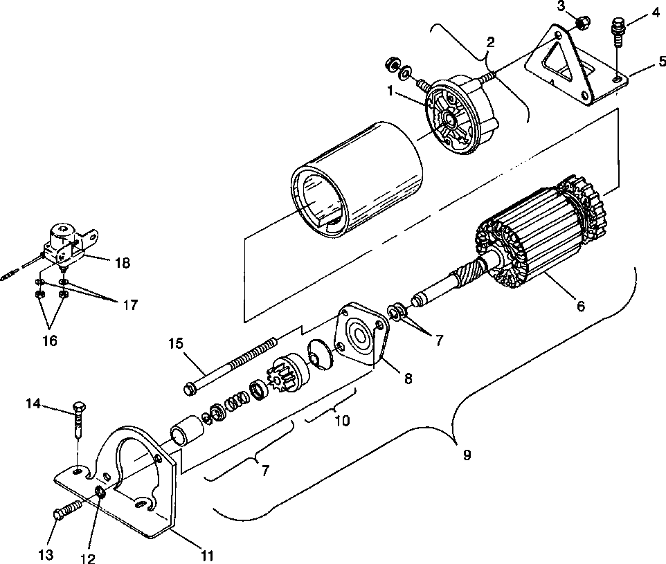 Starting motor widetrak lx 0982065 and european widetrak lx e982065