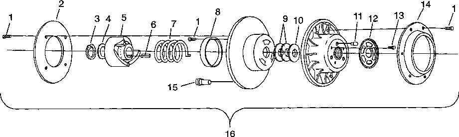 Driven clutch 500 indy 0982764(a)(b) and european 500 indy e982764a