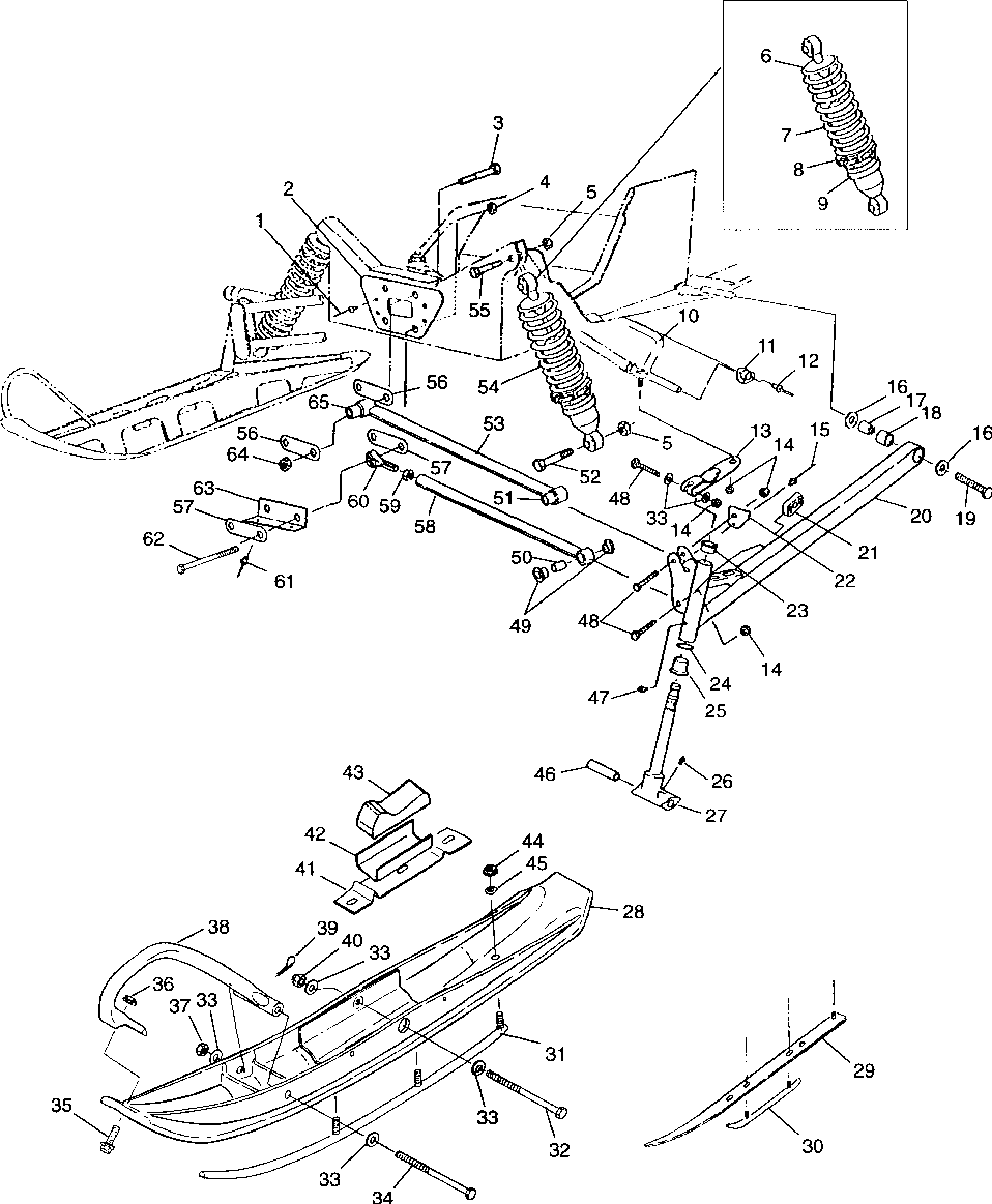 Front suspension and ski - e99ss5bu