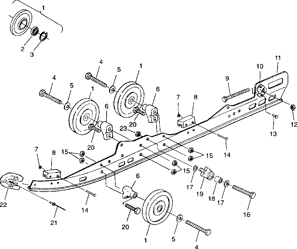 Rail mounting suspension - e99ss5bu