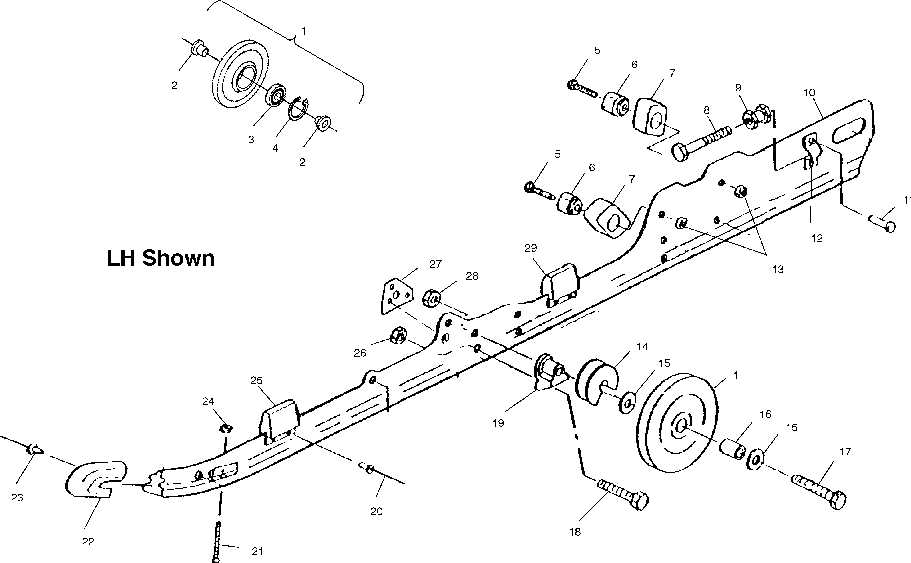 Rail mounting (suspension) - e99ss6du