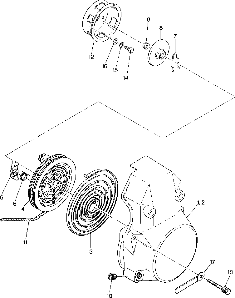 Recoil starter 500 and 500 classic