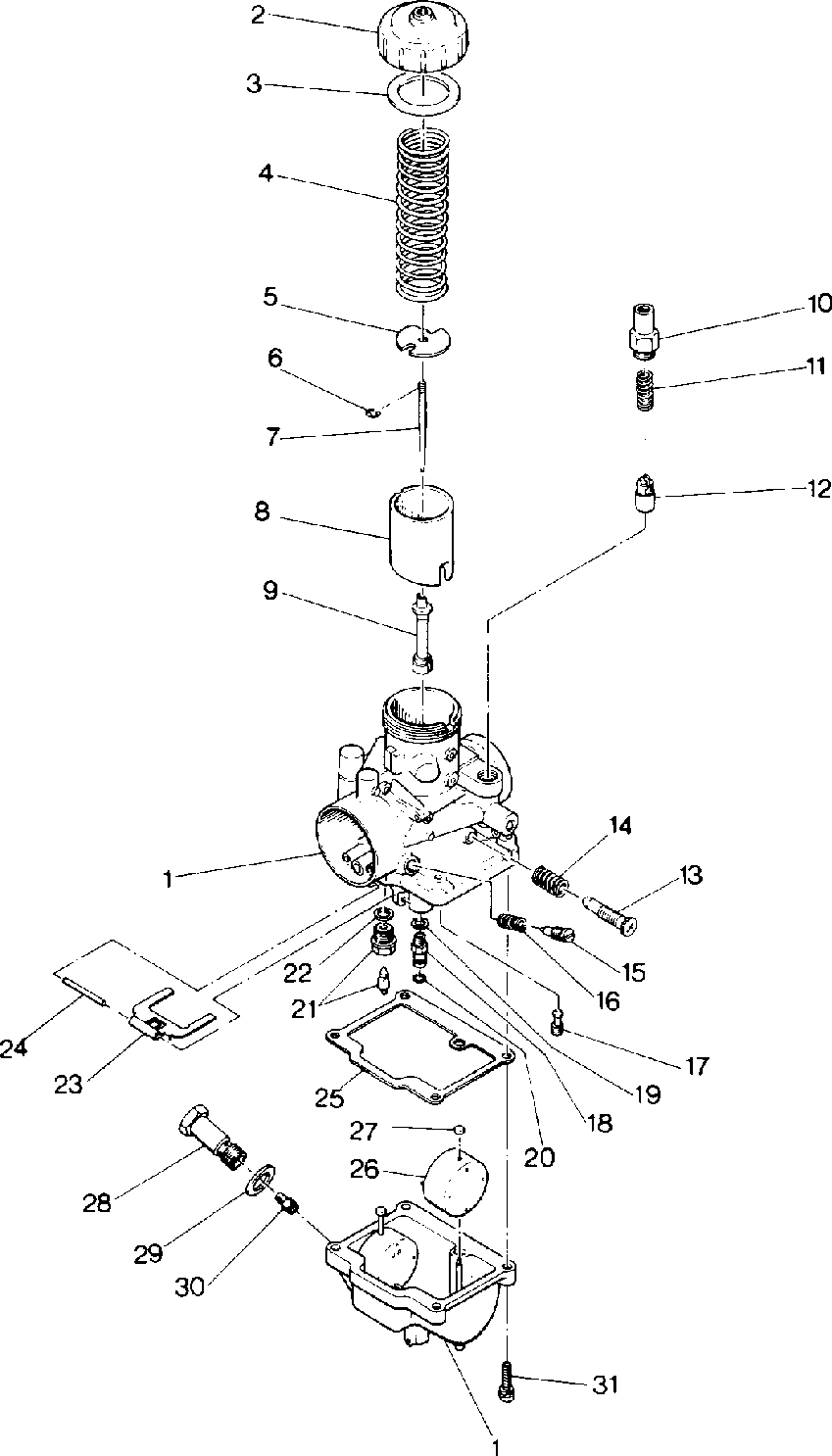 Carburetor star and startrak