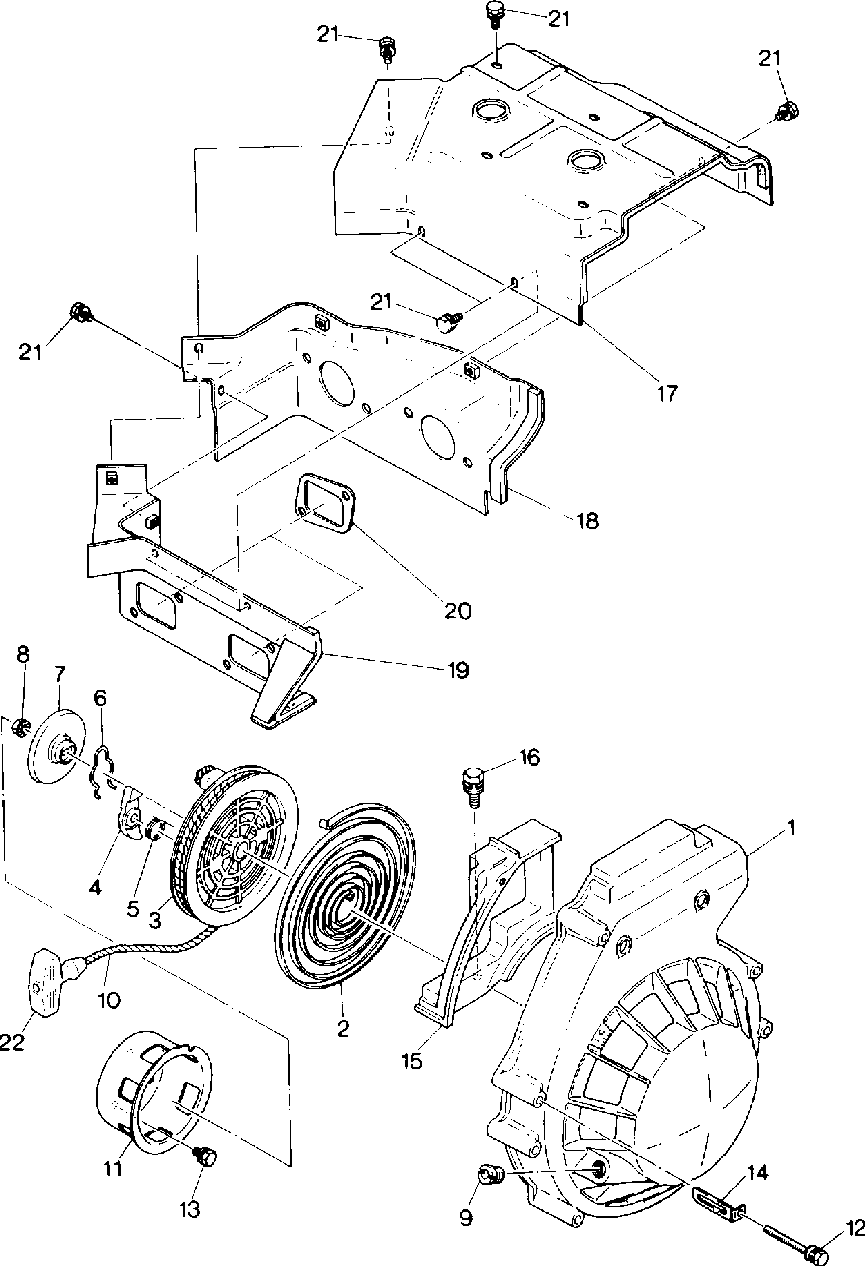 Recoilstarterand blower housing sprint es