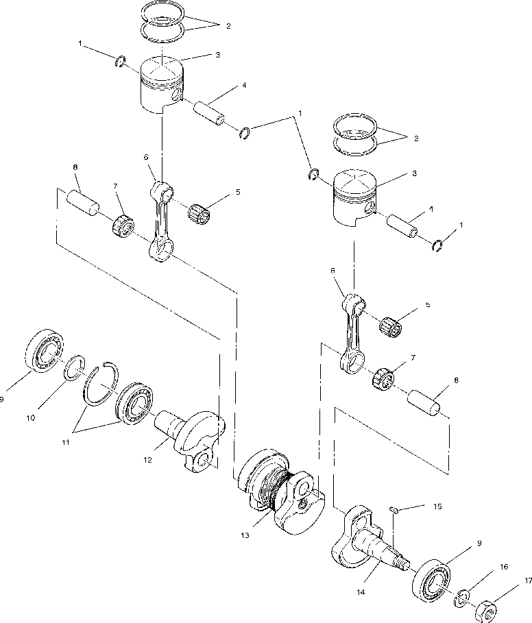 Piston and crankshaft - s01ld3as