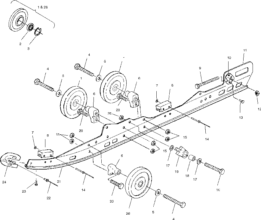 Rail mounting suspension - s01lt3as